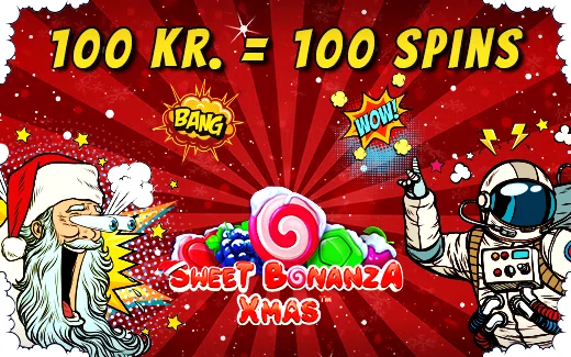 VELKOMSTBONUS: 100 SPINS TIL SWEET BONANZA XMAS